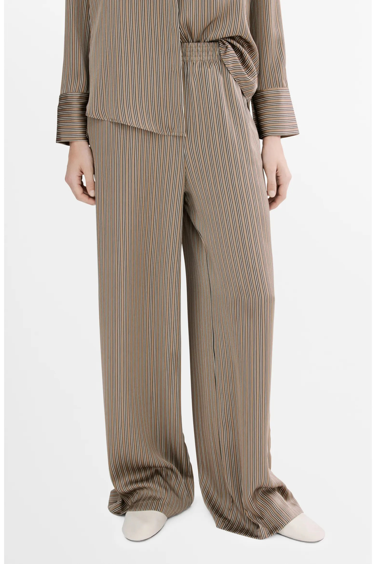 MANGO Stripe Satin Pants (Women) | Nordstrom | Nordstrom