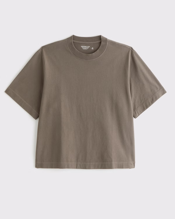 Premium Heavyweight Cropped Tee | Abercrombie & Fitch (US)