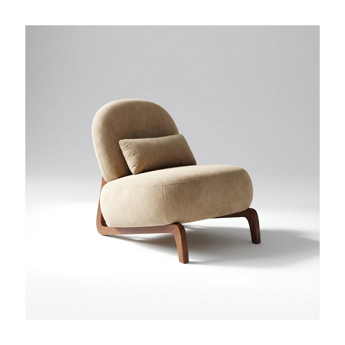 Stylish Armless Accent Chair with Plush Velvet Upholstery and Solid Wood Legs for Modern Living S... | Wayfair North America