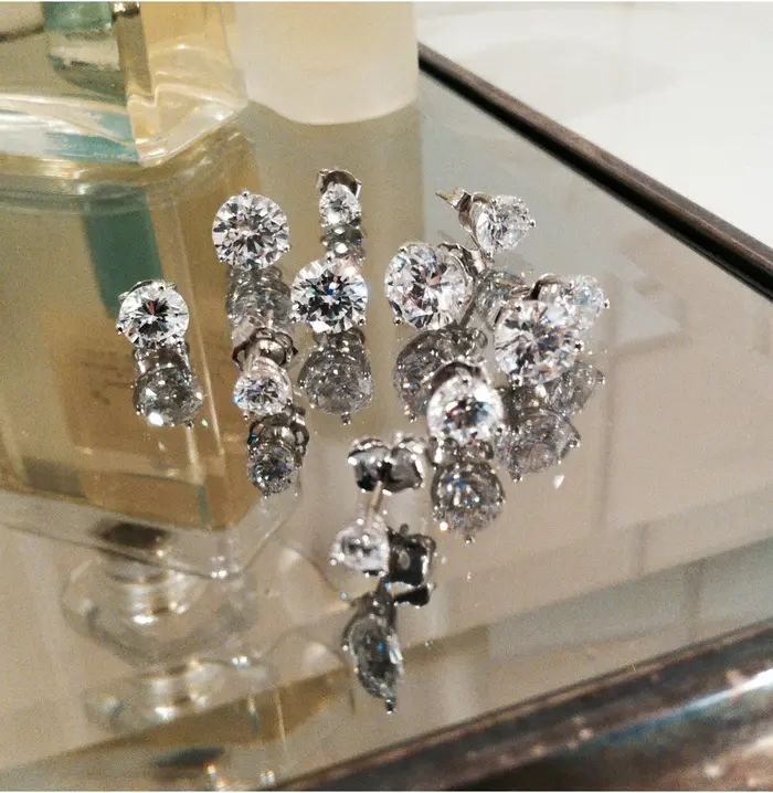 Cubic Zirconia Stud Earrings - 3ct. | Nordstrom