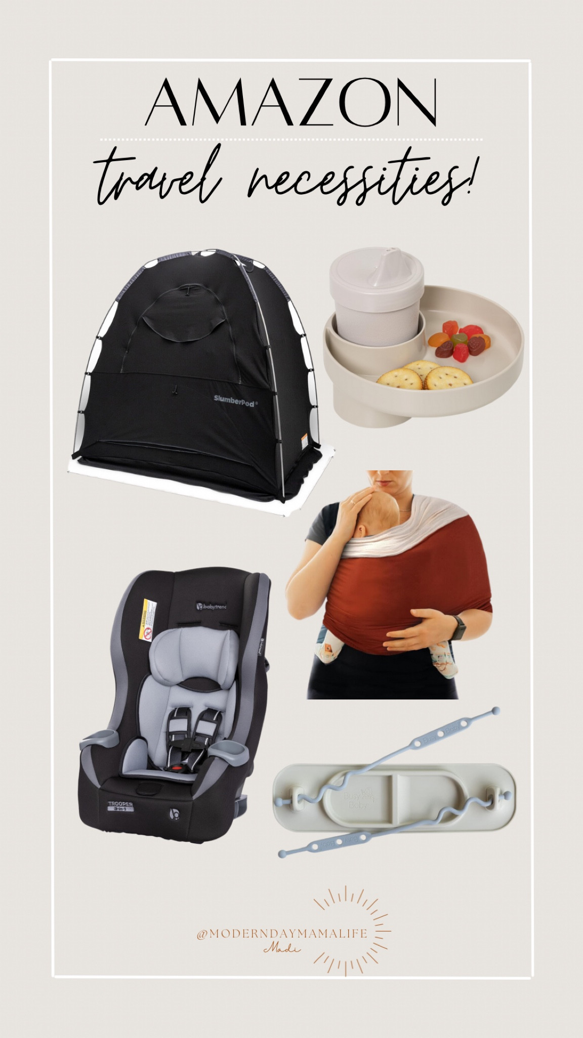 My TOP recommendations for traveling with little ones—especially when flying!

Amazon kids travel must haves, one piece wrap baby carrier, travel kids tray, cup holder snack tray, Amazon baby must haves

#LTKfamily #LTKbaby #LTKkids