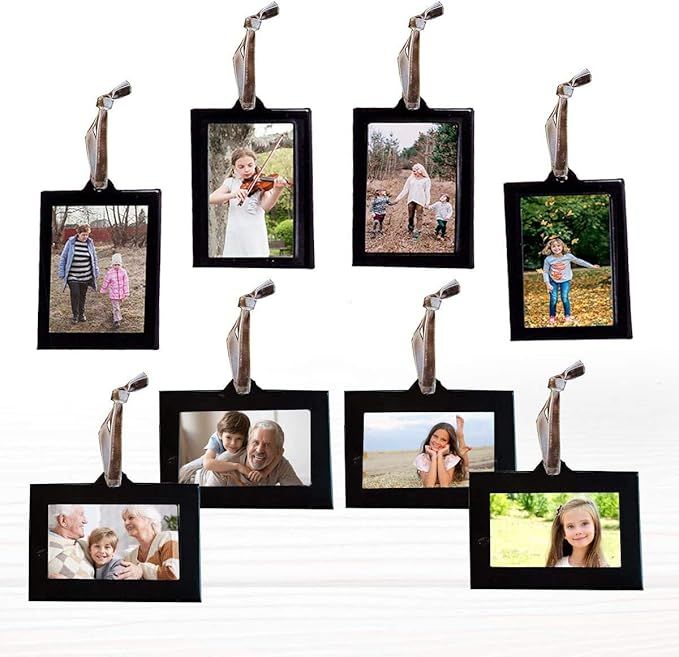 Klikel Family Tree Picture Frame Ornaments - 4 Vertical Hanging and 4 Horizontal Hanging Photo Fr... | Amazon (US)