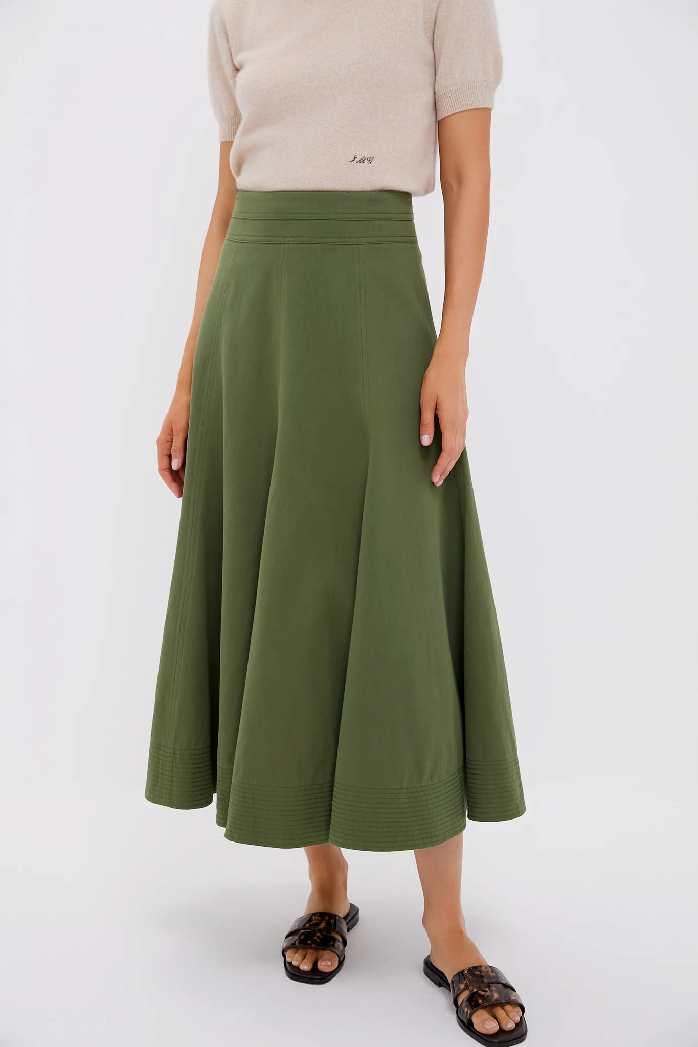 Olive Green Brynn Skirt | Tuckernuck (US)