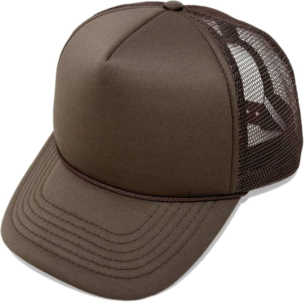 Trucker Hat Mesh Cap Solid Colors Lightweight with Adjustable Strap Small Braid | Amazon (US)