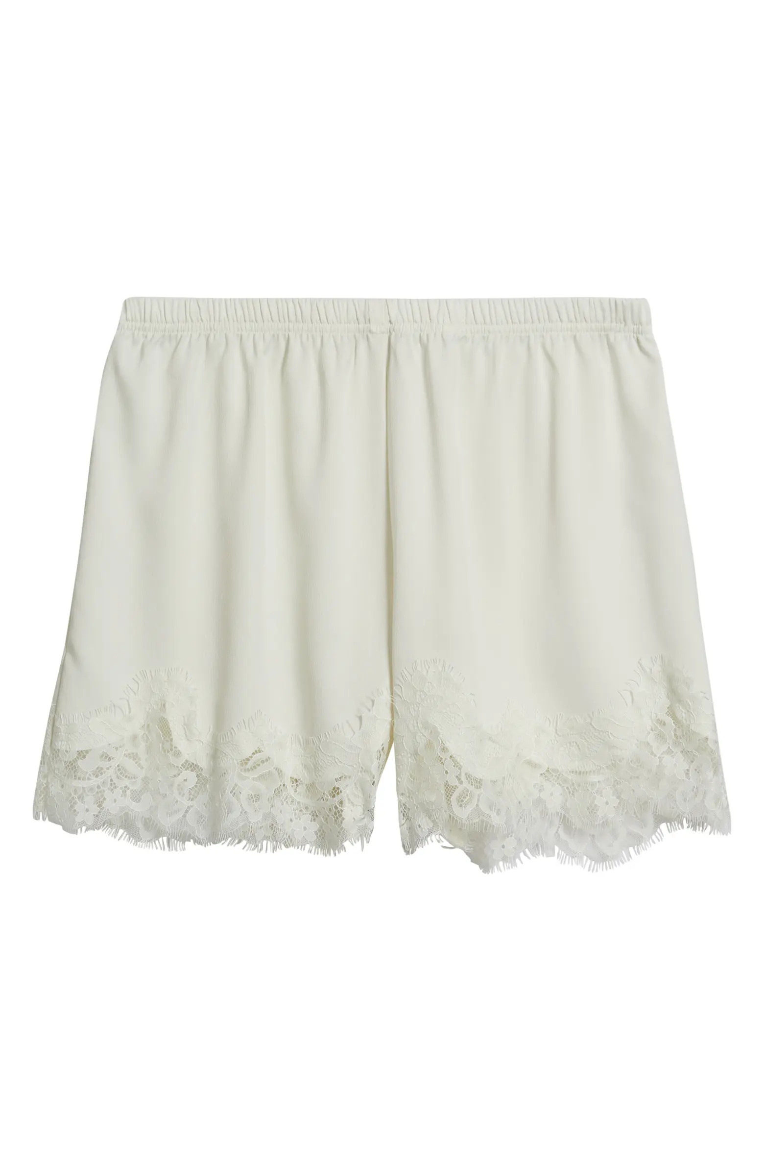 Lace Trim Satin Shorts | Nordstrom