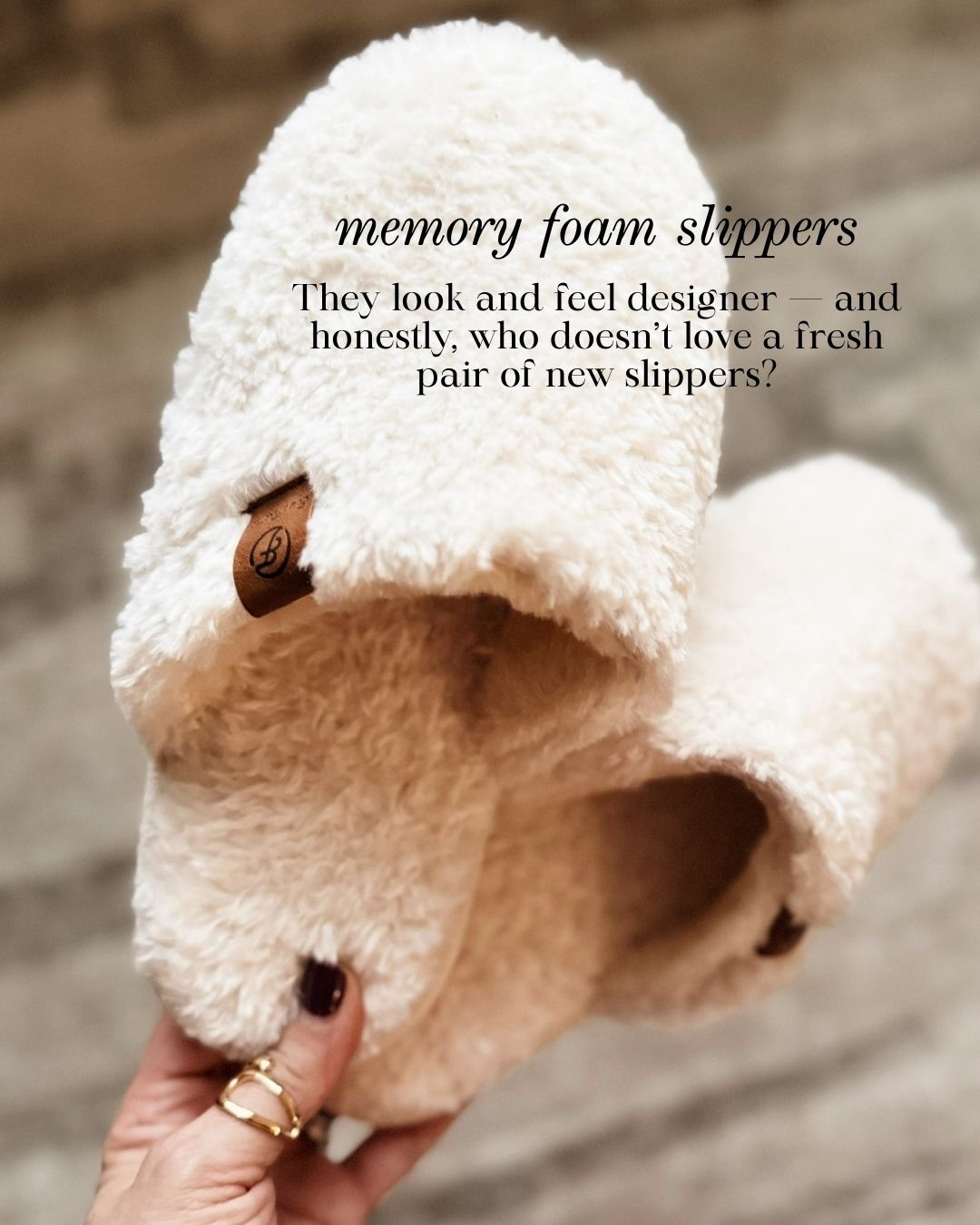 MEMORY FOAM SLIPPERS — COZY, CHIC, AND DESIGNER-INSPIRED! They look and feel designer — and honestly, who doesn’t love a fresh pair of new slippers?

#Amazon #TheHillaryStyle #MemoryFoamSlippers #CozyHomeEssentials #NeutralStyle #GiftIdeas #ComfortFinds #EverydayLuxury #HomeFavorites 

 #LTKmomlife #LTKSeasonal #LTKOver40