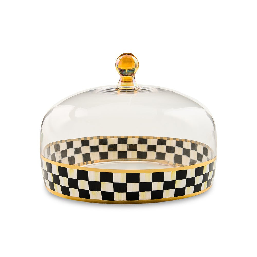 Courtly Check Glass Cake Dome | MacKenzie-Childs