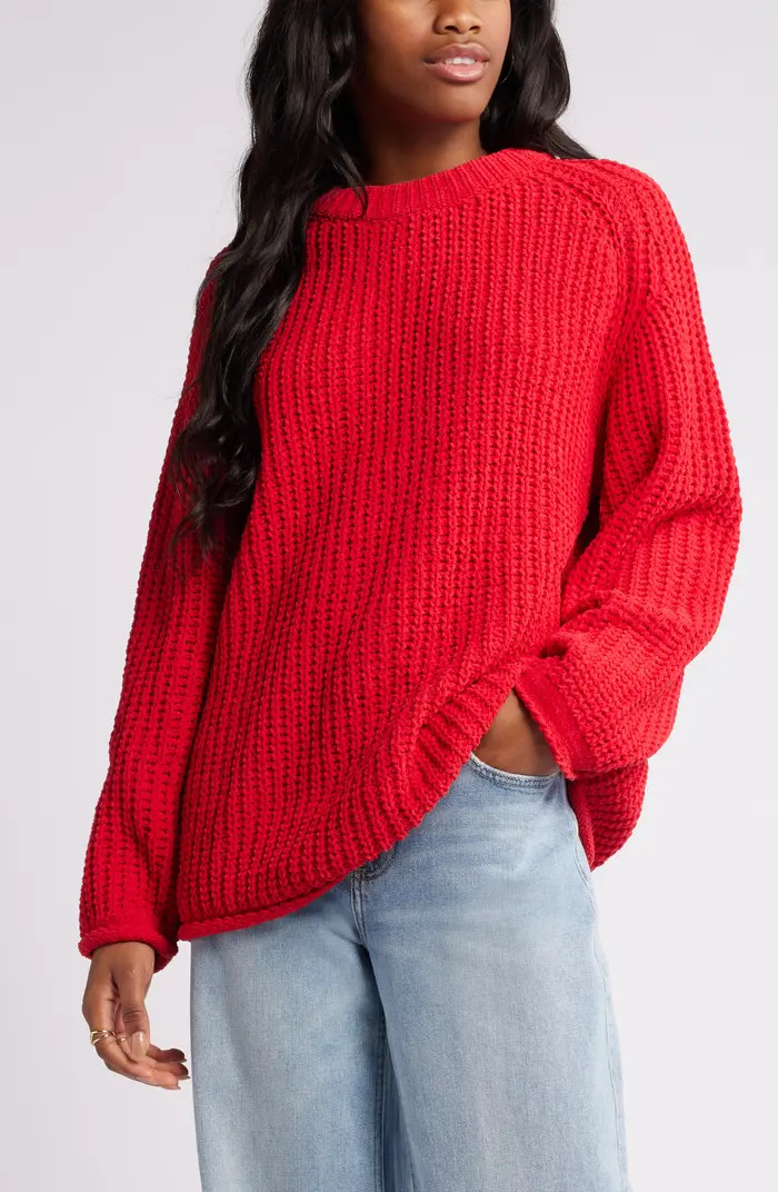 Slouchy Chenille Pullover Sweater | Nordstrom