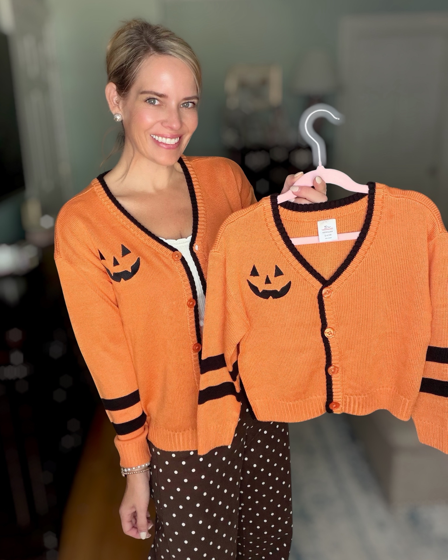 🎃 Walmart Mommy & Me Pumpkin Cardigans

Matching fall moments are even sweeter with these adorable pumpkin cardigans from Walmart! 🧡🎃 I’m wearing the girls’ XL, and it fits perfectly for a fun, budget-friendly fall look. The matching girls’ version makes this the cutest mommy-and-me outfit for pumpkin patch visits, Halloween parties, school events, or everyday autumn fun.

I paired mine with a white ribbed tank, brown polka dot pants, retro sneakers, and a neutral saddle bag for an easy festive outfit that’s playful without feeling overdone. 🍂✨

🧡 Linked:
• Walmart pumpkin cardigan (I’m wearing the girls’ XL)
• Matching girls’ pumpkin cardigan
• White ribbed tank
• Brown polka dot pants
• Retro sneakers
• Neutral saddle bag

Mommy and me outfits, Walmart fashion, Walmart fall finds, Halloween cardigan, pumpkin sweater, pumpkin patch outfit, affordable fall fashion, casual autumn outfit, festive style, matching family outfits, women’s fall fashion, cozy cardigan, Halloween outfit inspiration.

#LTKPetite #LTKKids #LTKootd