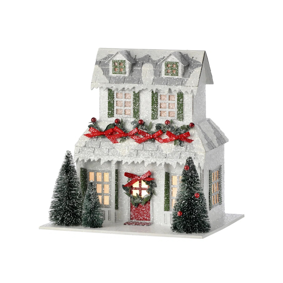 9" LED Cardboard Xmas Snowman House | Wayfair North America