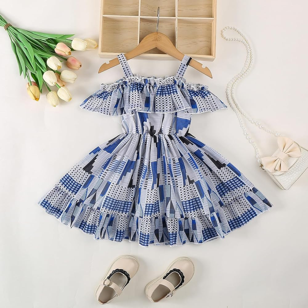 Toddler Baby Girls Summer Dress Chiffon Princess Tutu Dress Floral Beachwear Suspender Sundress S... | Amazon (US)