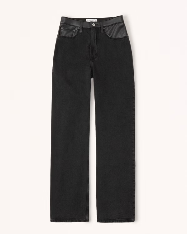 Mixed Fabric High Rise 90s Relaxed Jean | Abercrombie & Fitch (US)