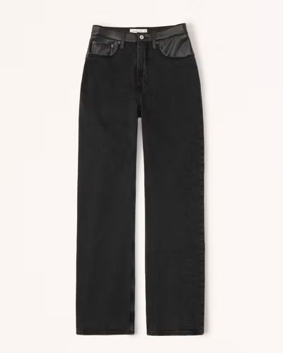 Women's Mixed Fabric High Rise 90s Relaxed Jean | Women's New Arrivals | Abercrombie.com | Abercrombie & Fitch (US)