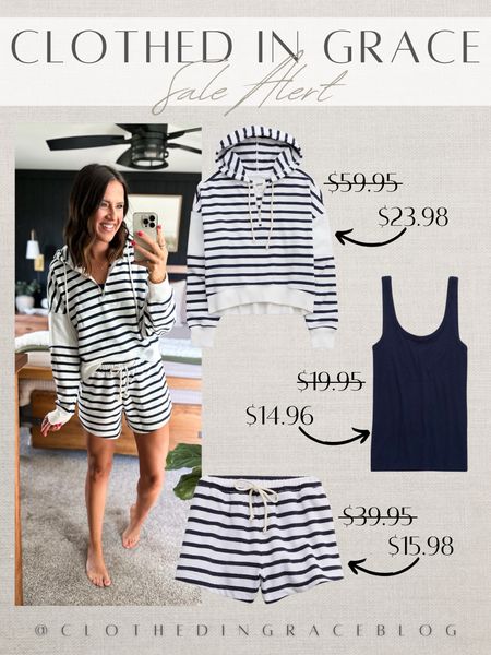 60% off my stripe set today! 

Top - medium 
Tank - small
Shorts - small 
