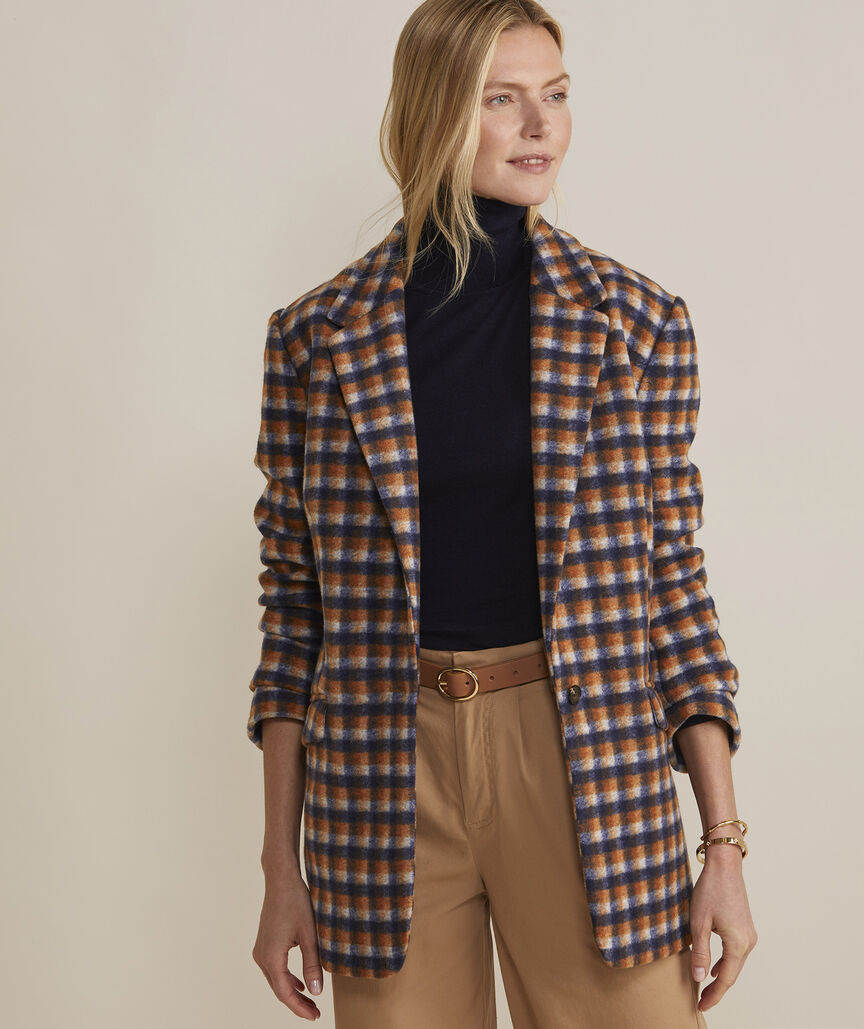 Brushed Plaid Blazer | vineyard vines