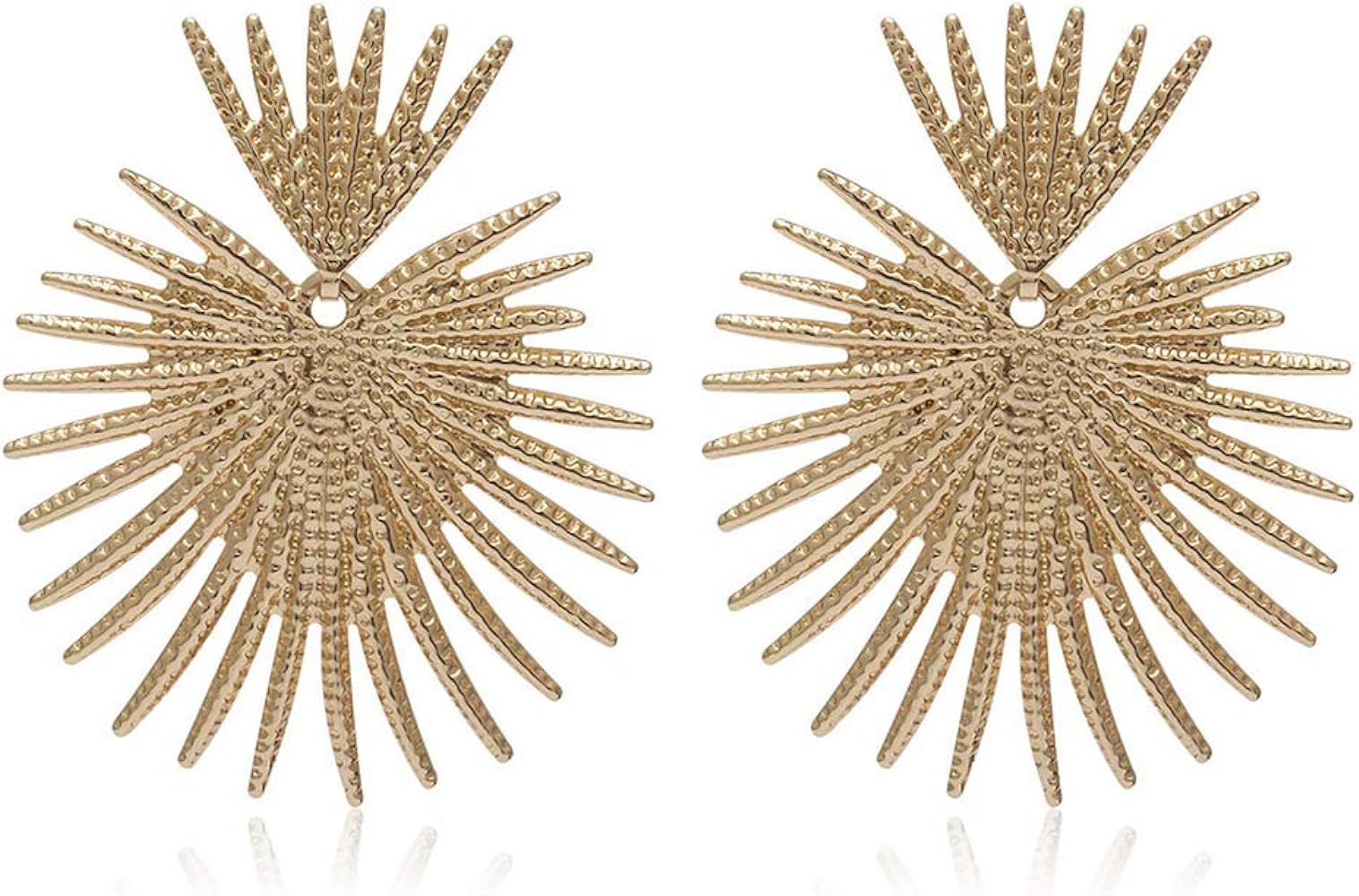 Bmadge Gold Star Flower Geometric Dangle Earrings, Lightweight Studs, Suitable for Any Occasion | Amazon (US)
