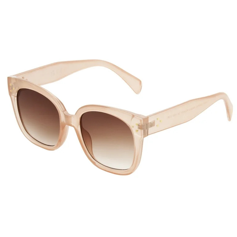 Time and Tru Women's Square Pink Sunglasses | Walmart (US)