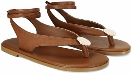 Flat Sandals for Women Strappy Sandals Comfortable Dressy Beach Flip Flop Slides Thong Sandals fo... | Amazon (US)