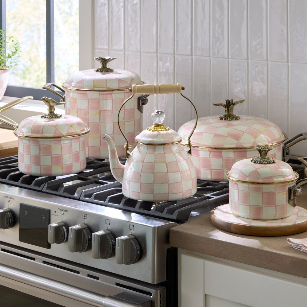 Rosy Check 2 Quart Tea Kettle | MacKenzie-Childs