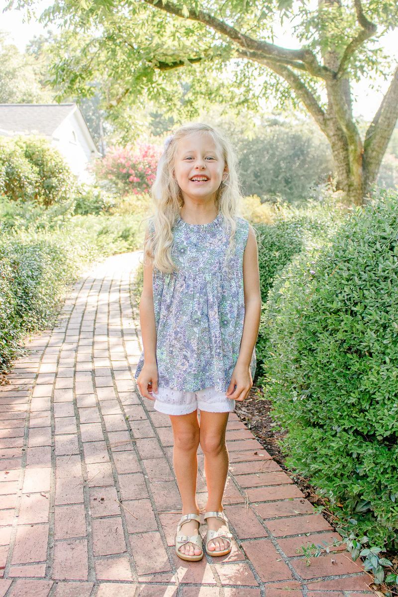 Evie Floral Ruffle Shirt Set | Grace and James Kids