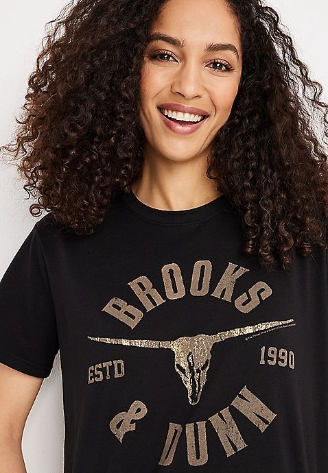 Brooks and Dunn Oversized Graphic Tee | Maurices