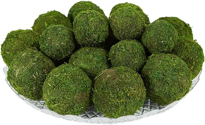 Pack of 23 Artificial Moss Balls, Faux Moss for Decorative Bowl Fillers, Centerpieces, and Home D... | Amazon (US)