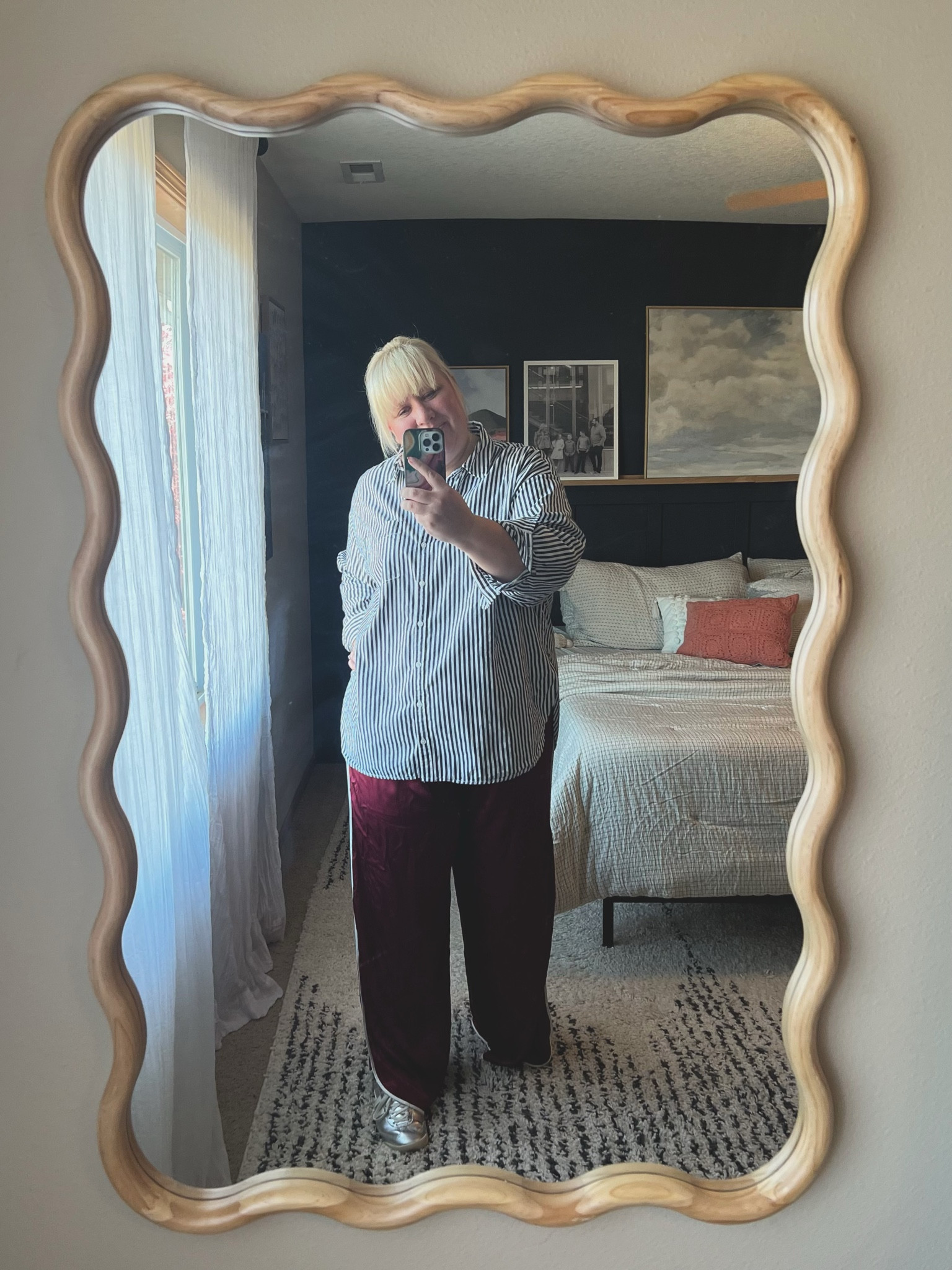 Work outfit - silky trousers, my favorite button down EVER, and of course silver sneakers. 


#LTKPlusSize #LTKOver40 #LTKWorkwear