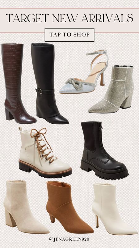 Target New Arrivals | Fall Boots | Suede Booties | Sparkly Boots | Sherpa Combat Boot | Holiday Heels | Fall Outfit 

#LTKfindsunder50 #LTKshoecrush #LTKstyletip