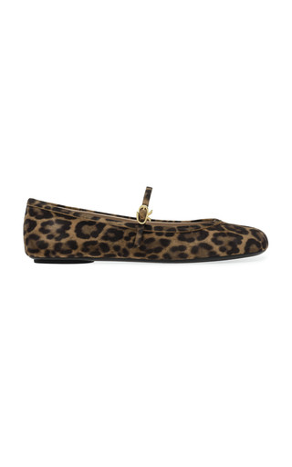 Carla Leopard-Print Suede Mary Jane Flats | Moda Operandi (Global)