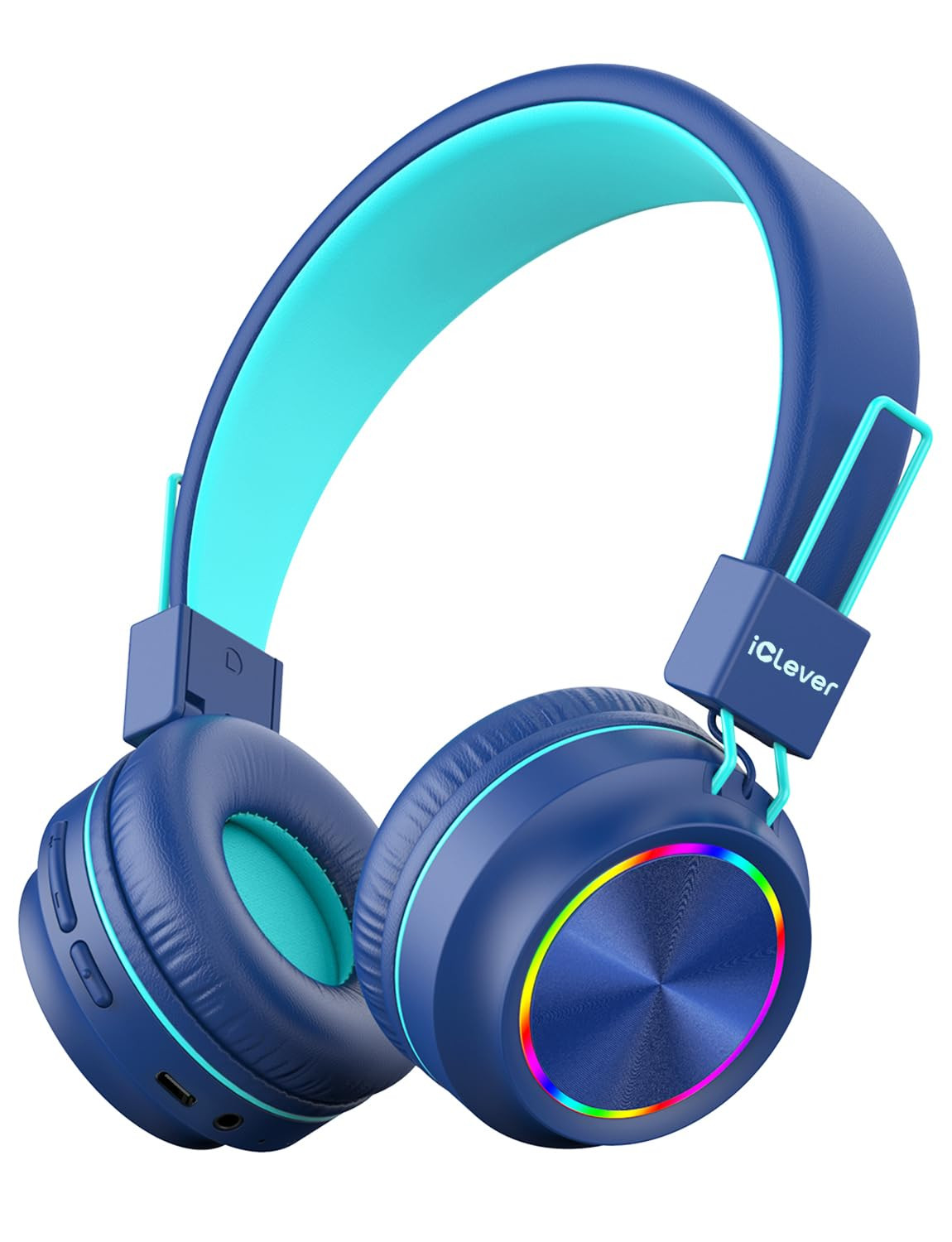 iClever BTH03 Kids Bluetooth Headphones, Colorful LED Lights, 35H Playtime, Bluetooth 5.4, Type C... | Amazon (US)