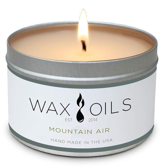 Wax and Oils Soy Wax Aromatherapy Scented Candles (Mountain Air) 8 Ounces. Single | Amazon (US)