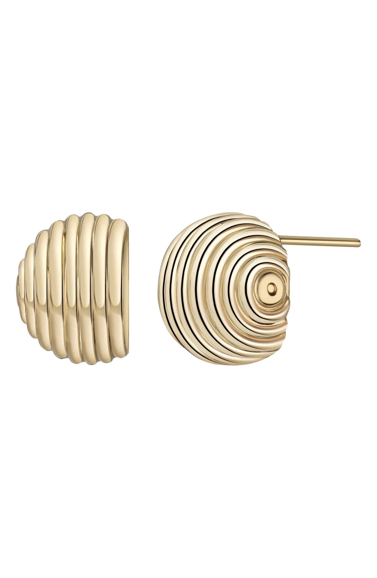 Bony Levy 14K Gold Ridged Stud Earrings | Nordstrom | Nordstrom