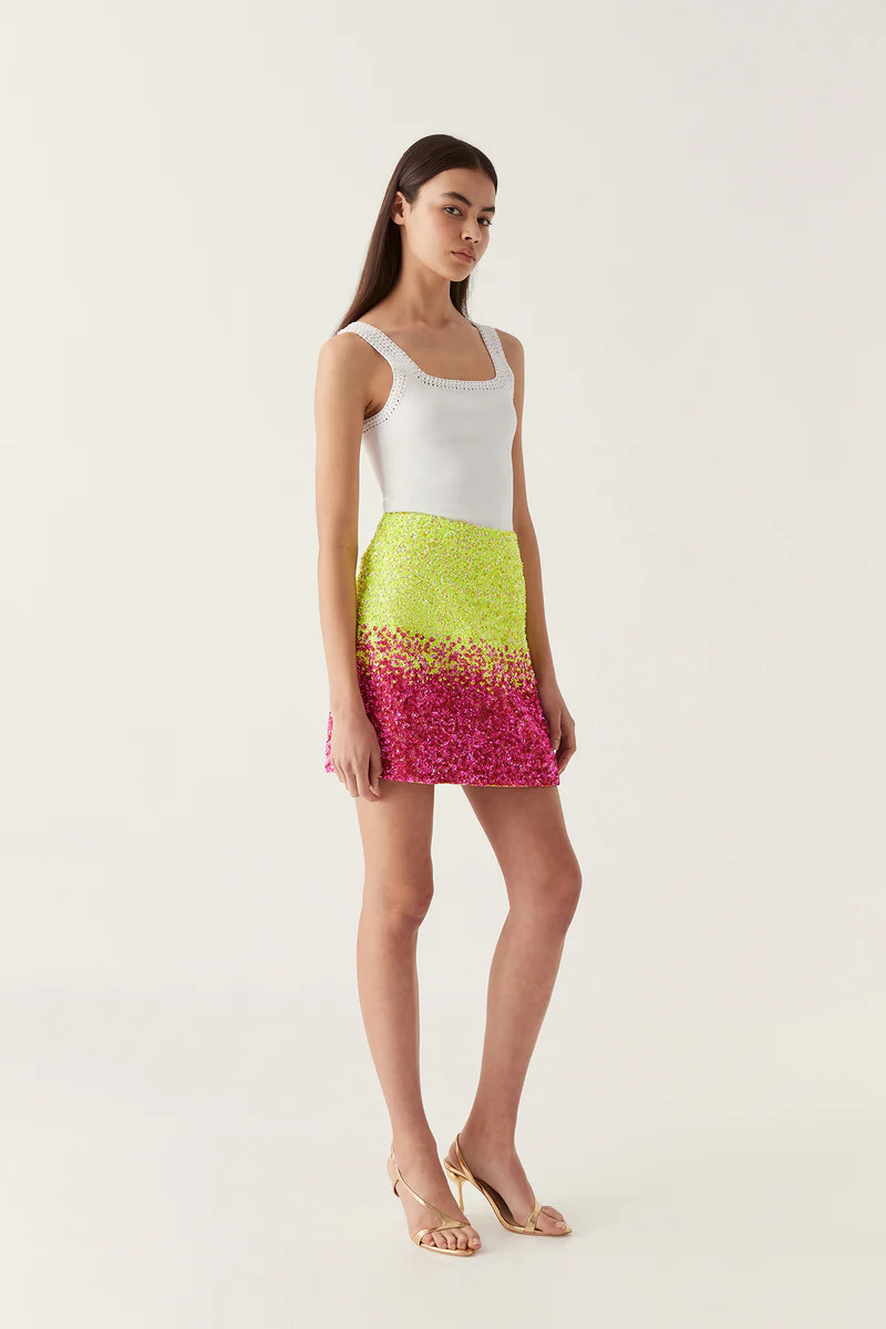 Calypso Ombre Mini Skirt | aje. (Australia and New Zealand)