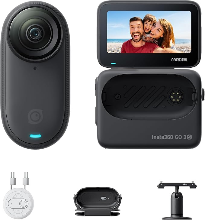 Insta360 GO 3S - 128 GB Black 4K Tiny Portable Vlogging Camera, Hands-Free POVs, Mount Anywhere, ... | Amazon (US)