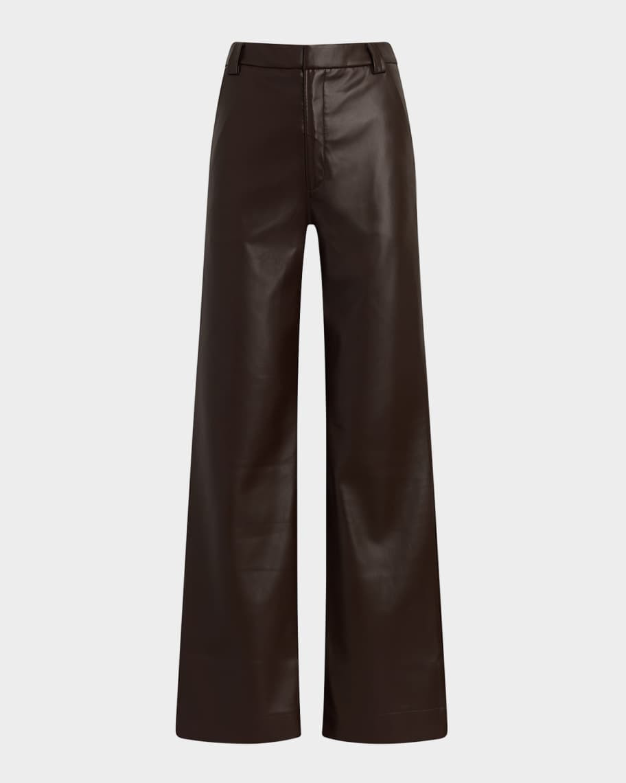 The Mia Vegan Leather Crop Trousers | Neiman Marcus