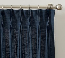 Emery Linen Pinch Pleat Curtain | Pottery Barn (US)