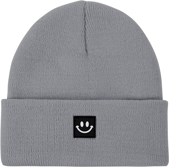 American Trends Mens Beanie Hat Unisex Knit Hat for Men Smiley Face Winter Hat for Women Beanies ... | Amazon (US)