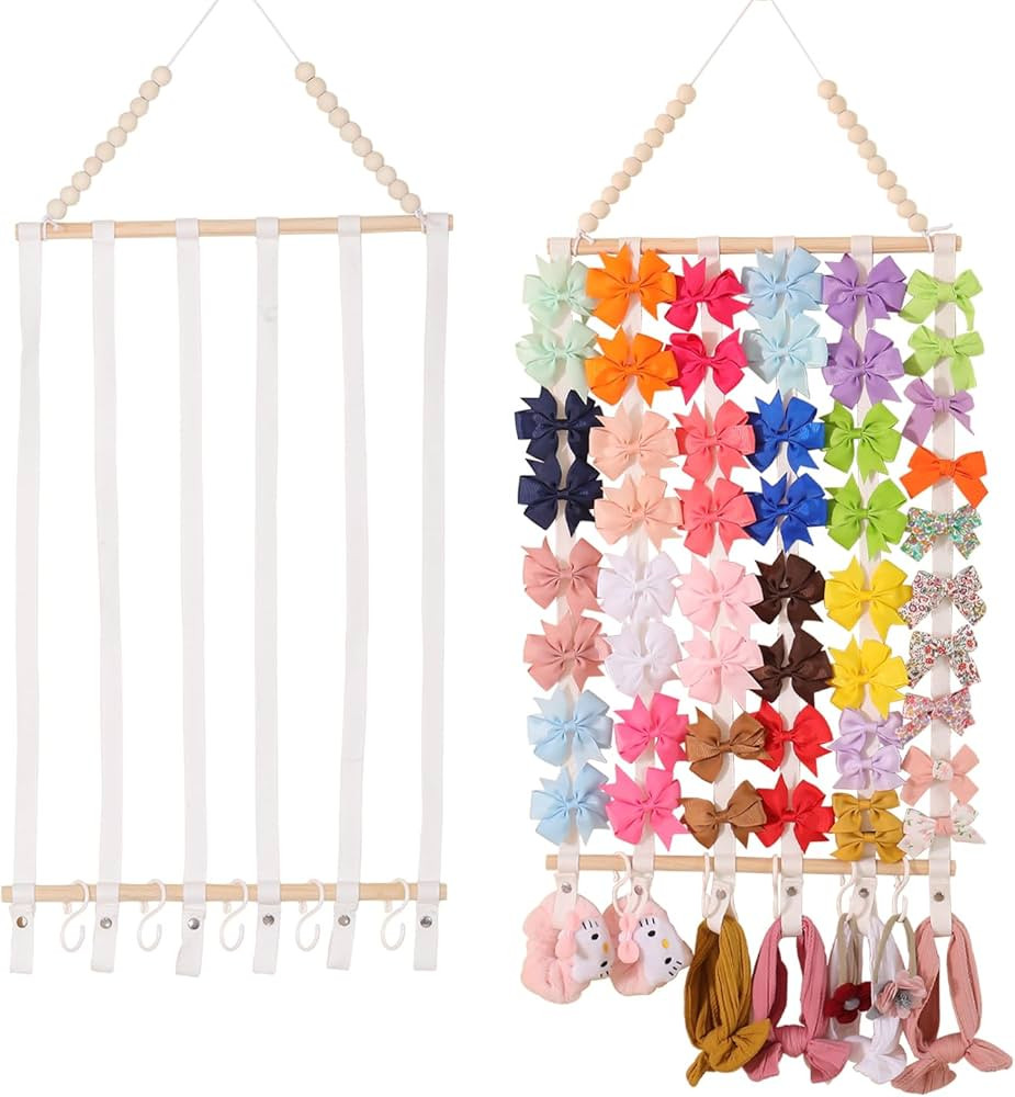 YOcity Bow Organizer for Girls Hair Bows Baby Headband Holder for Women Hair Headband Organizer f... | Amazon (US)