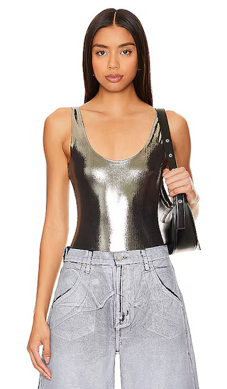 Nadia Bodysuit in Gunmetal | Revolve Clothing (Global)