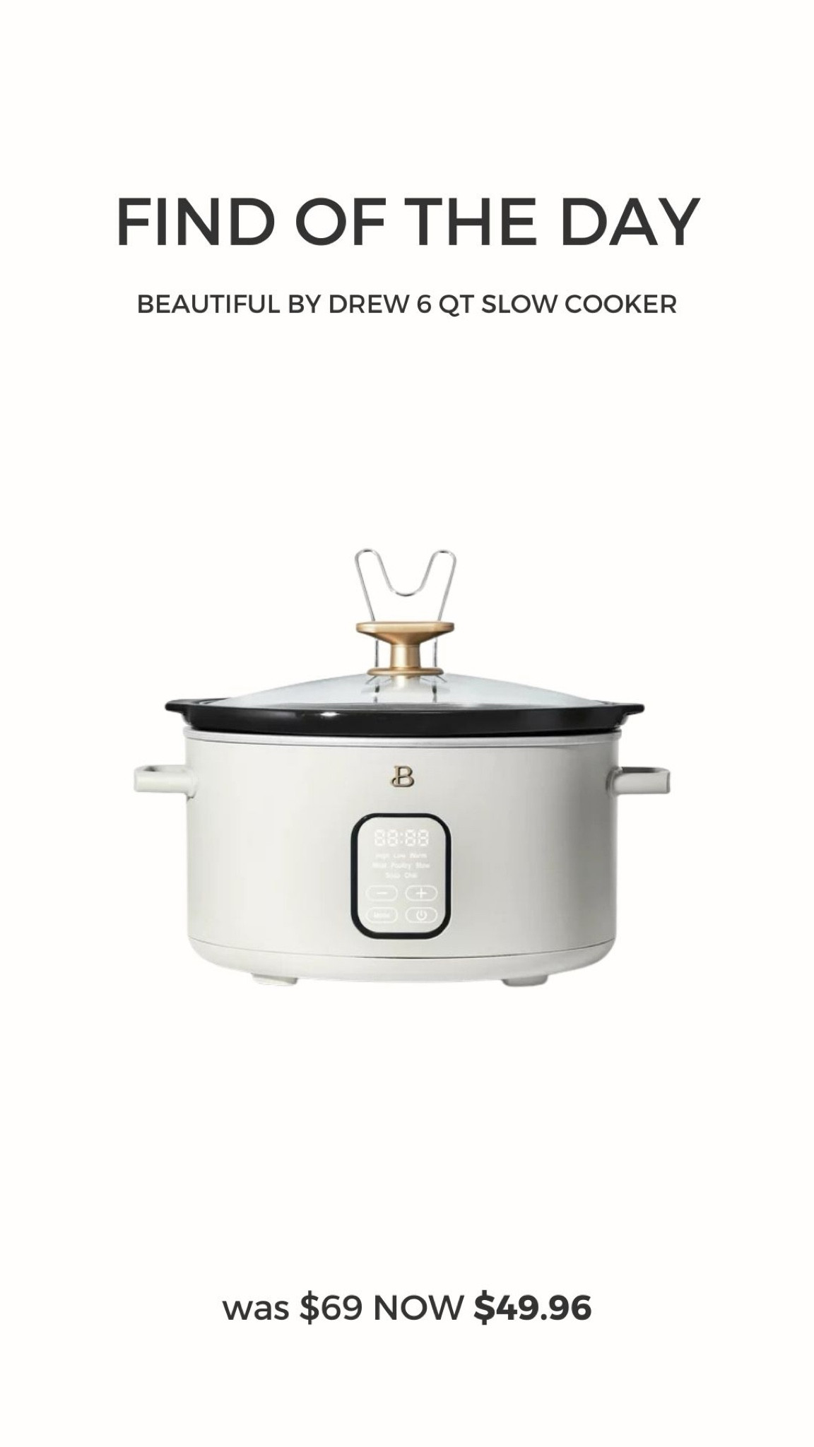Drew Barrymore “Beautiful” slow cooker on sale!!! 

#LTKsalealert #LTKhome