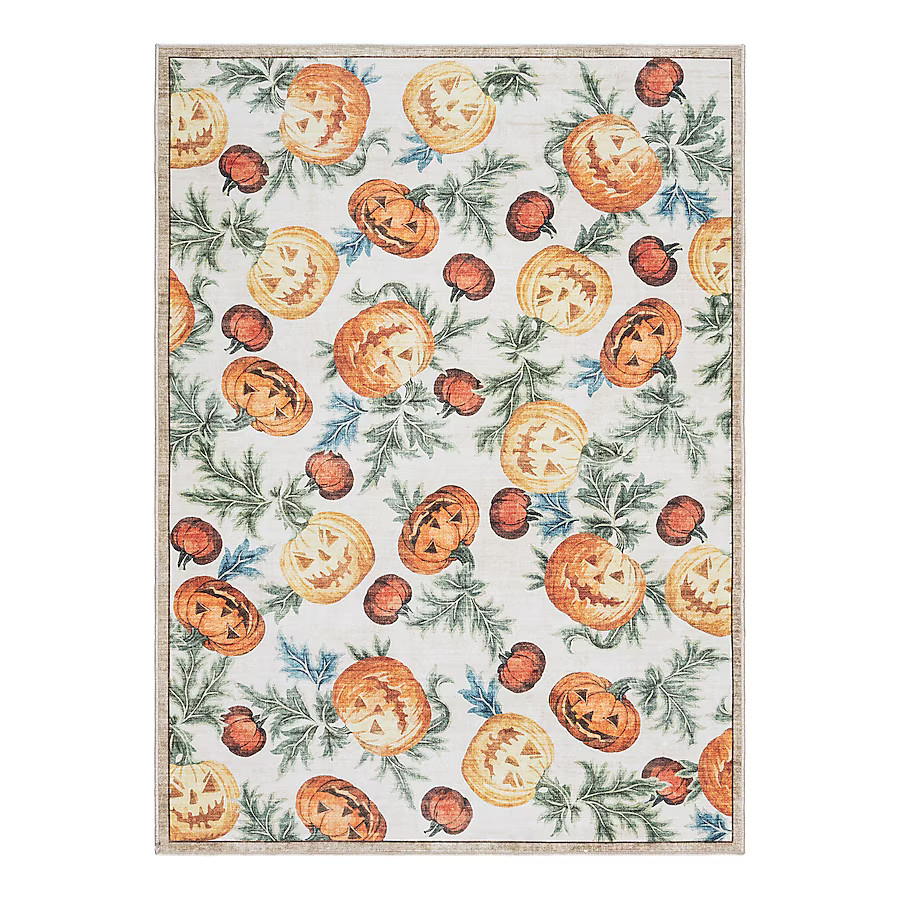 Haunted Living Halloween 2025 3 x 5 (ft) Loomed Lanterns Rectangular Indoor Machine washable Pet ... | Lowe's