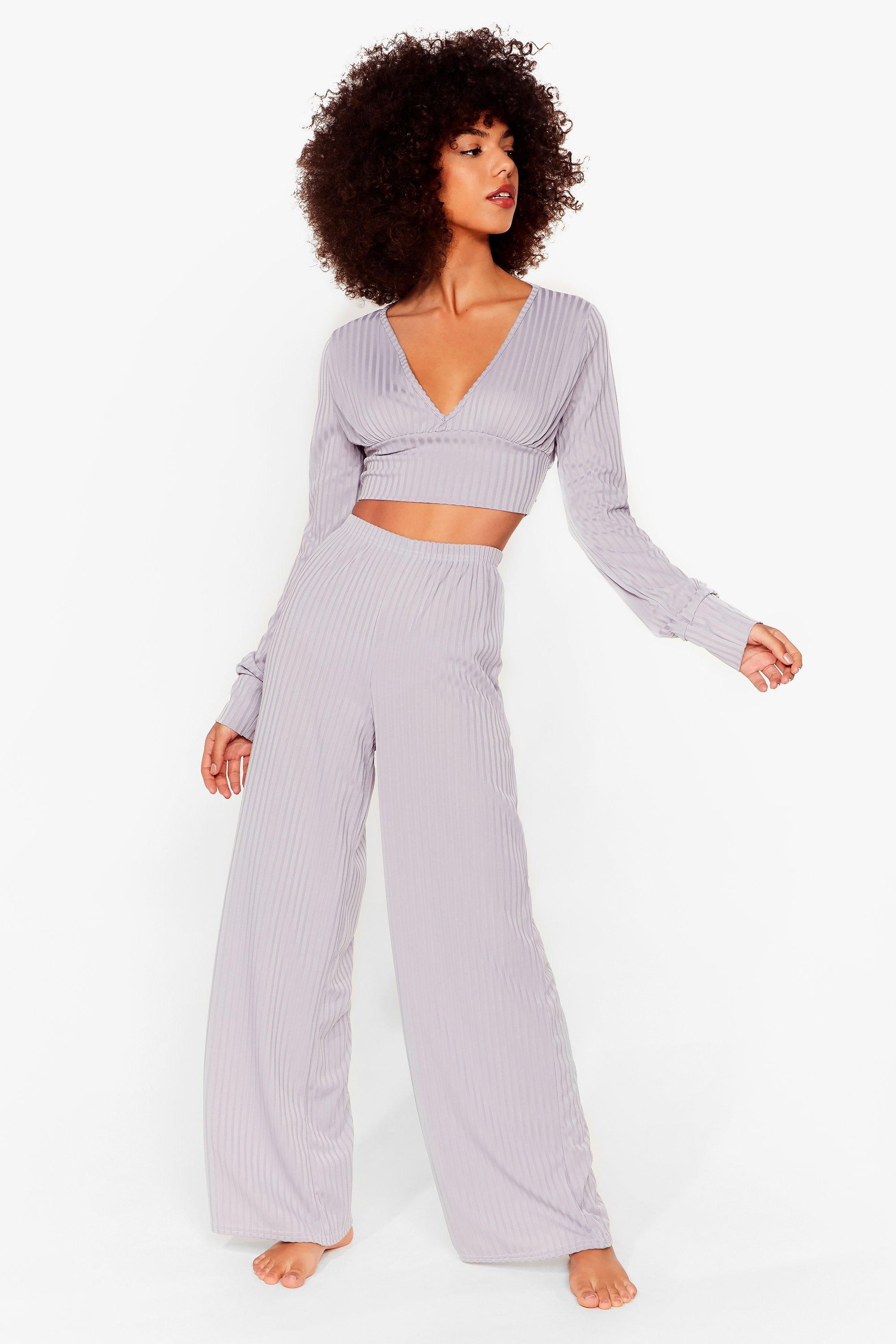 Time to Chill Ribbed Wide-Leg Lounge Set | NastyGal (US & CA)