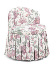 19x28 Swivel Vanity Chair With Storage And Ruffle Skirt | TJ Maxx