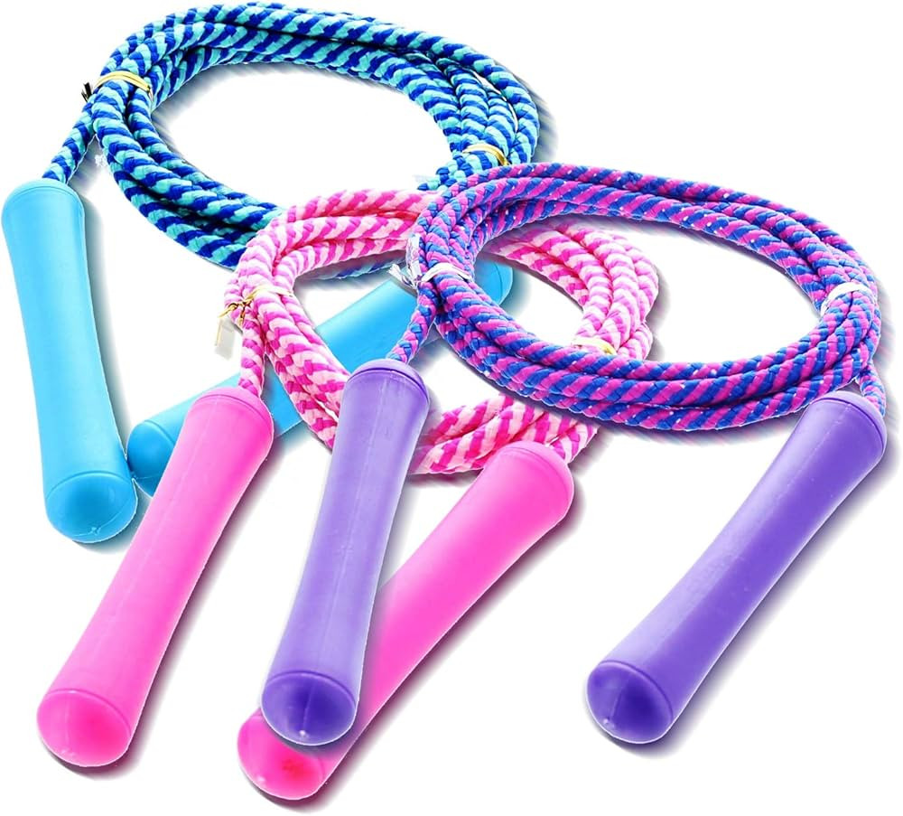 GiftExpress Adjustable Size Colorful Jump Rope for Kids and Teens - Outdoor Indoor Fun Games Skip... | Amazon (US)