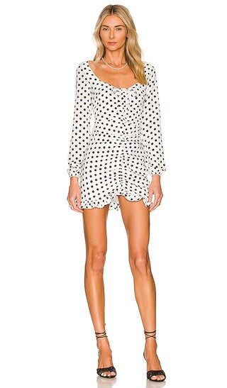 Cymone Mini Dress in White Polkadot | Revolve Clothing (Global)