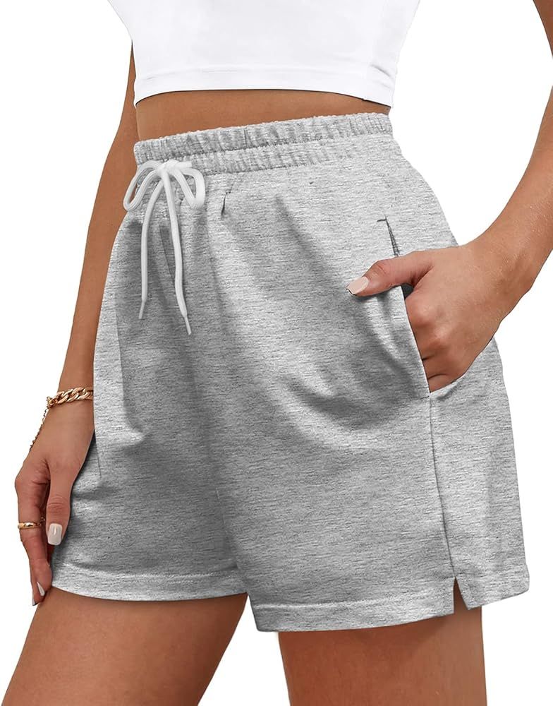 OFEEFAN Women Shorts for Summer Running Workout Casual Lounge Athletic Shorts for Yoga | Amazon (US)