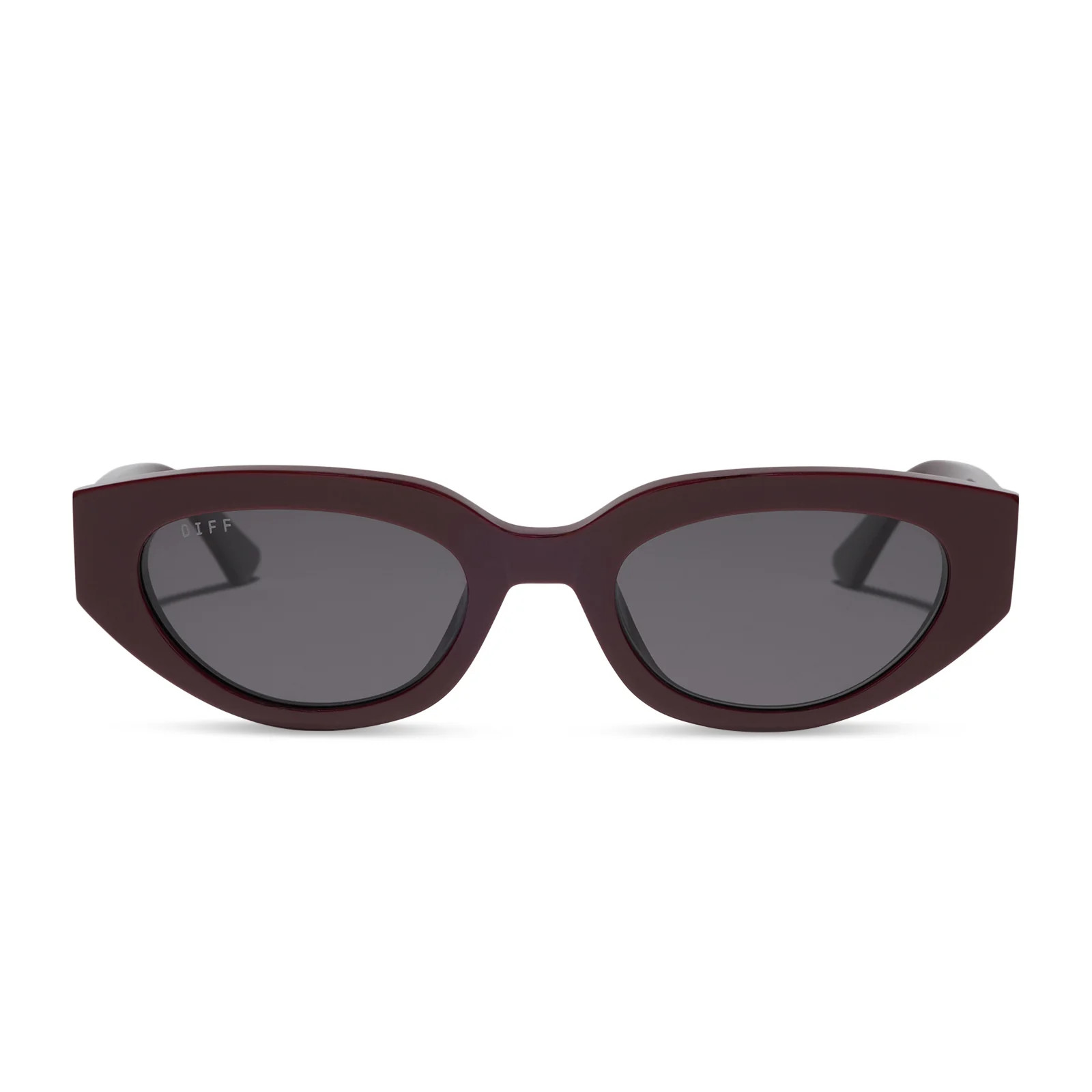CRYSTAL - BURGUNDY + GREY GRADIENT + POLARIZED + SUNGLASSES | DIFF Eyewear