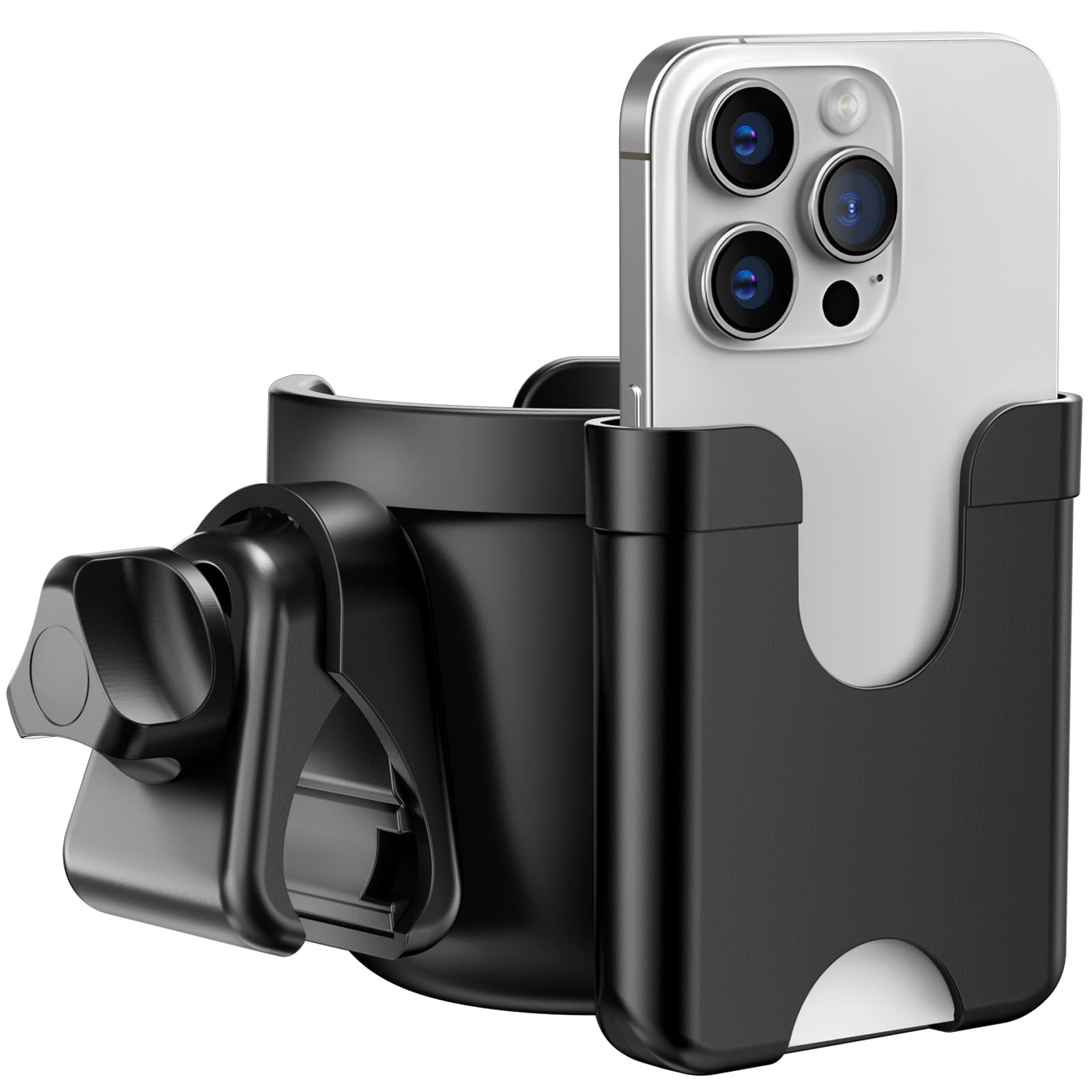 Guiseapue Cup Holder for Walker, Stroller Cup Holder Attachment with Phone Holder, Wheelchair/Str... | Amazon (US)