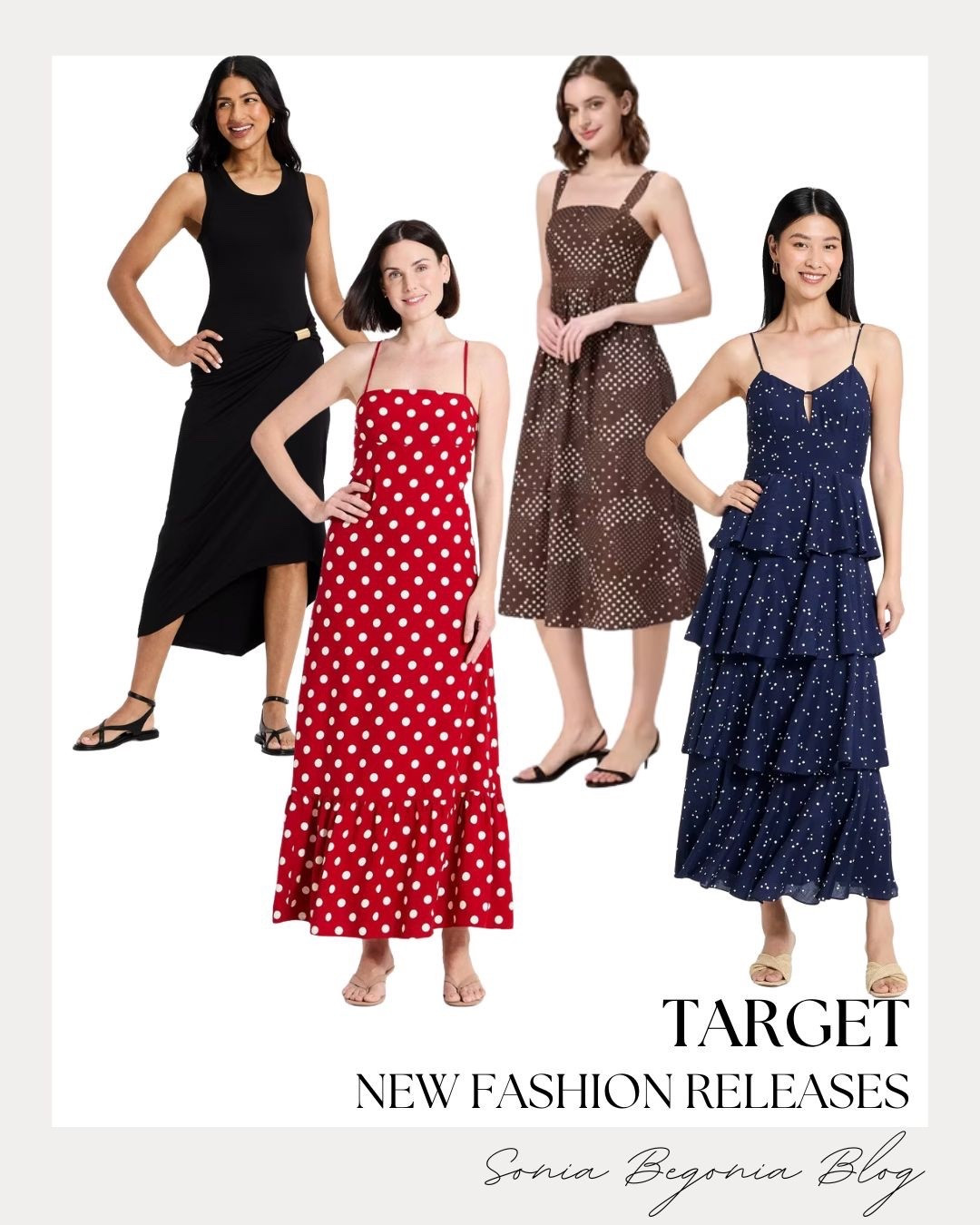 I am obsessed with these new dress releases! From classic polka dots in red and navy to a sleek black midi with gold hardware, there is a perfect silhouette here for every occasion. 👗❤️

The tiered ruffles and midi lengths are so flattering and timeless. I love how effortlessly these transition from a daytime look with sandals to an evening outfit with heels! ✨👡

#TargetStyle #DressInspo #SummerDresses #TargetFinds #PolkaDots #MidiDress #FashionStyle #TargetFashion

#LTKootd #LTKSeasonal