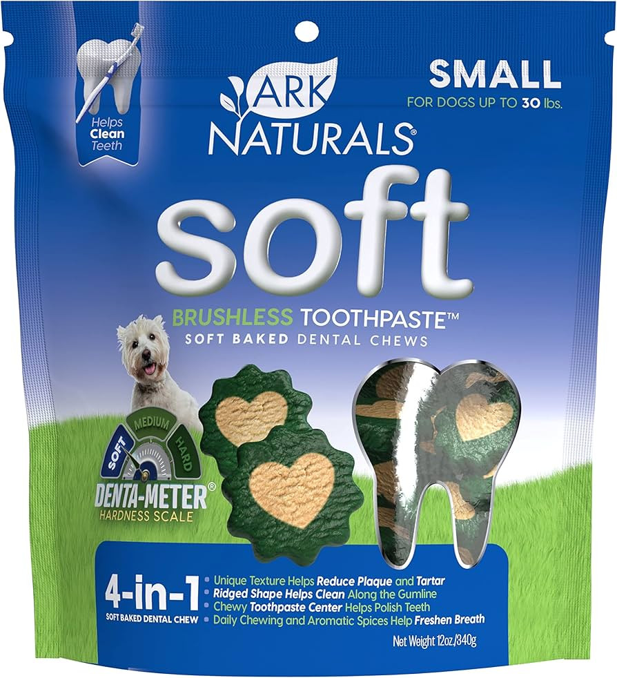 Ark Naturals Soft Brushless Toothpaste, Dog Dental Chews for Small Breeds, Freshens Breath, Uniqu... | Amazon (US)